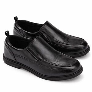 Wonder Nation Youth Size 5 Black Slip-On Dress Shoes Loafers School Uniform